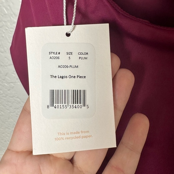 NWT Andie Swim The Lagos One Piece in Plum - Picture 6 of 7